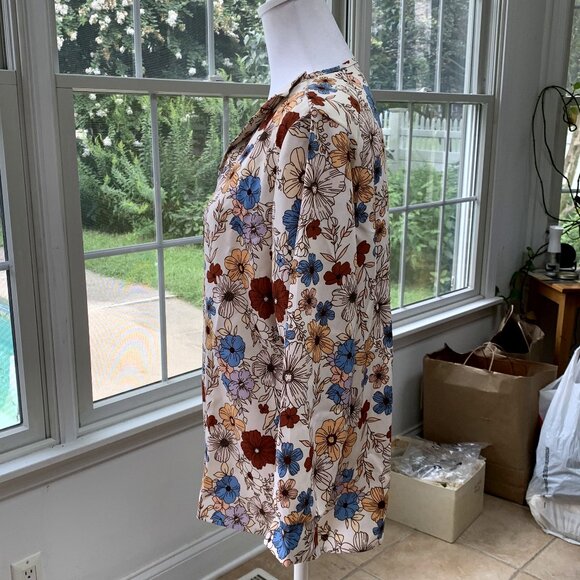 Boho Hippie Floral Blouse Top - Picture 6 of 12